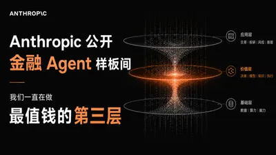 Anthropic 公开金融 Agent 样板间，我们一直在做最值钱的第三层