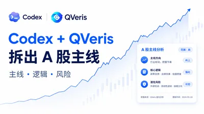 别让 AI 盲猜股票了，小白用 Codex + QVeris 拆出 A 股主线