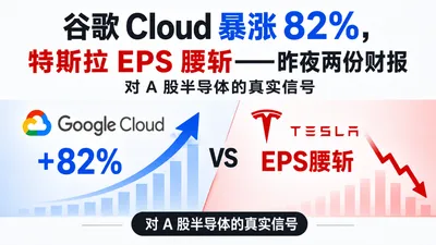 谷歌 Cloud 暴涨 82%，特斯拉 EPS 腰斩：昨夜两份财报对 A 股半导体的真实信号