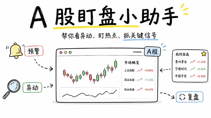 A 股盯盘小助手：用 QVeris 串起行情、资金、题材
